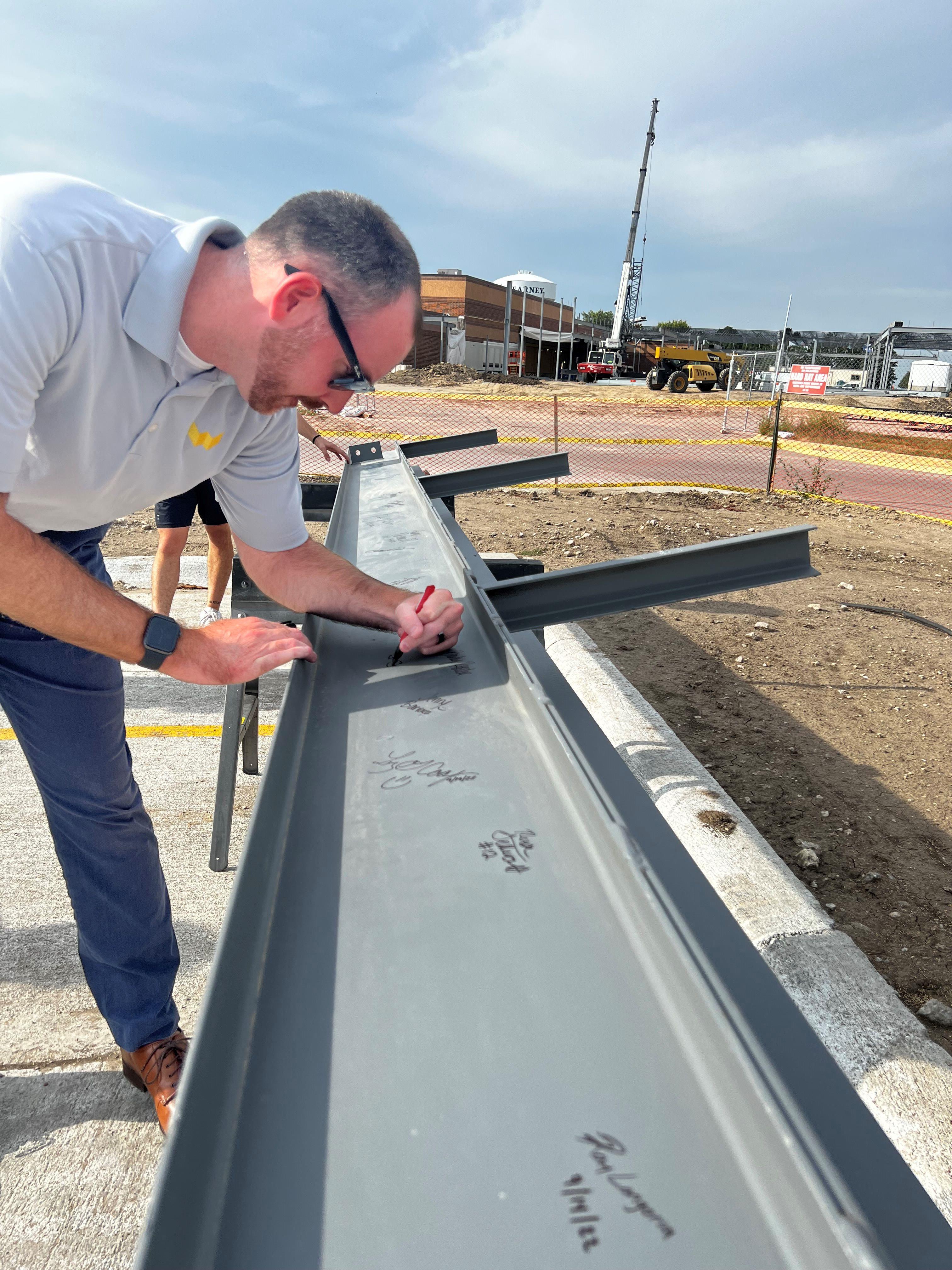 Kearney Family YMCA Beam Signing